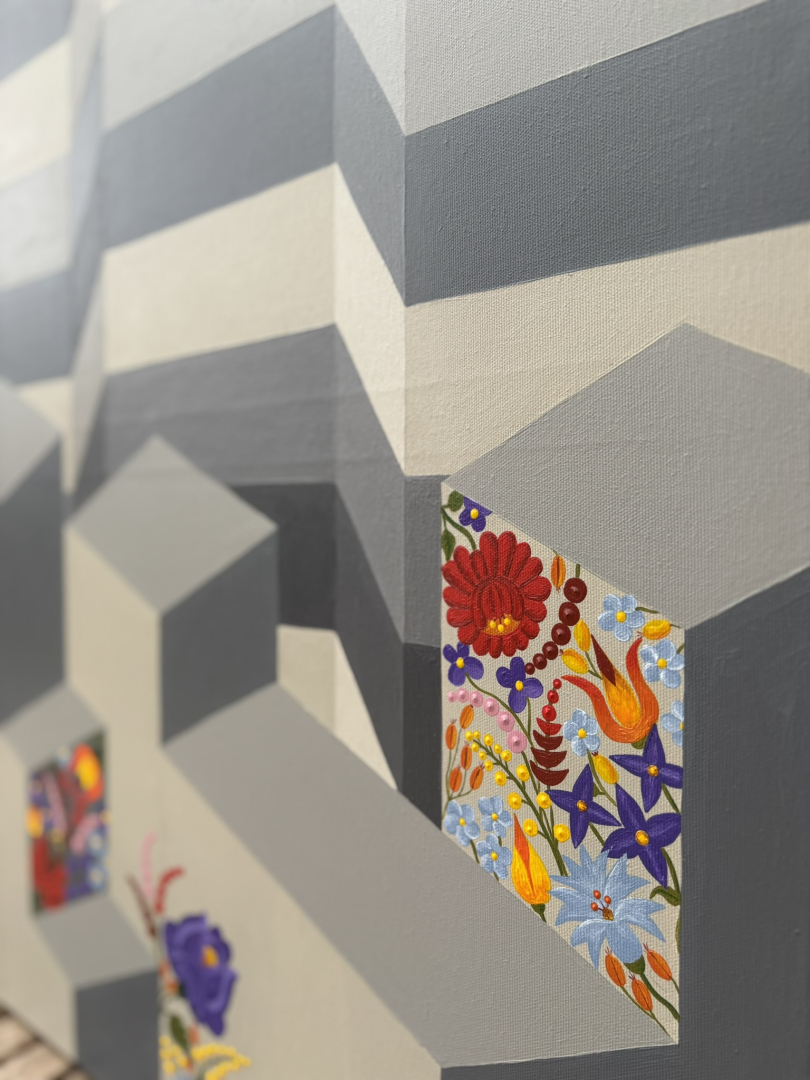 Ébredés 60x80 cm, geometrikus festmény 6